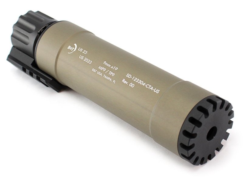 B&T RBS 9mm Suppressor for TP9/MP9, Tan/Black 1 117 675