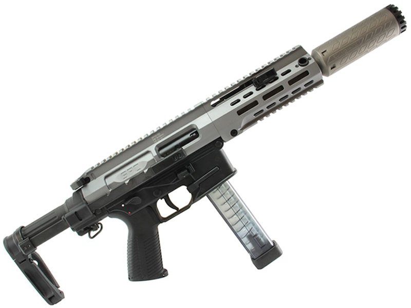 B&T SPC9 SD2 9mm 4.5" 30rd Suppressed Pistol, Sniper Grey 1 145