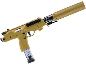 B&T TP9-N 9mm 5.1" 30rd Pistol, RAL8000 w/RBS Suppressor